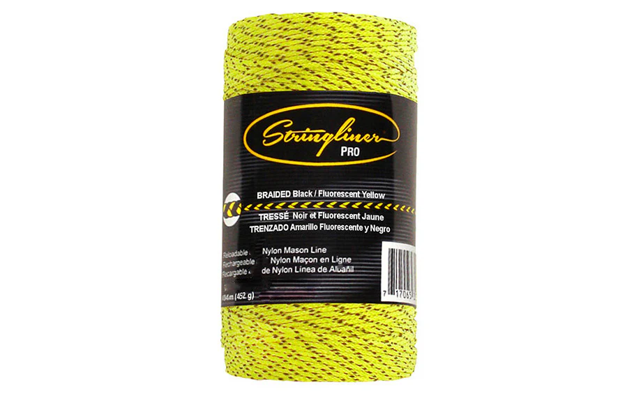 Stringliner #27 Braided Bonded Mason Line - Fluorescent Yellow / Black