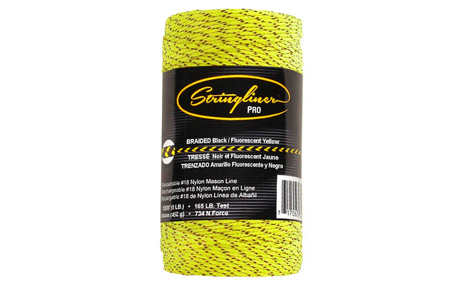 Stringliner #18 Braided Mason Line - Fluorescent Yellow / Black - Image 2