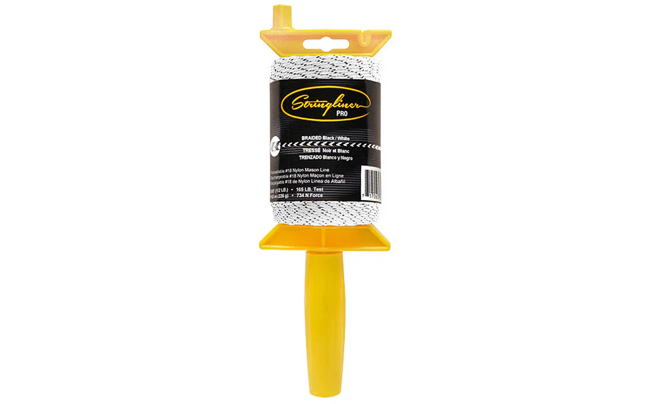 Stringliner Braided Bonded Mason Line Reel - Black / White