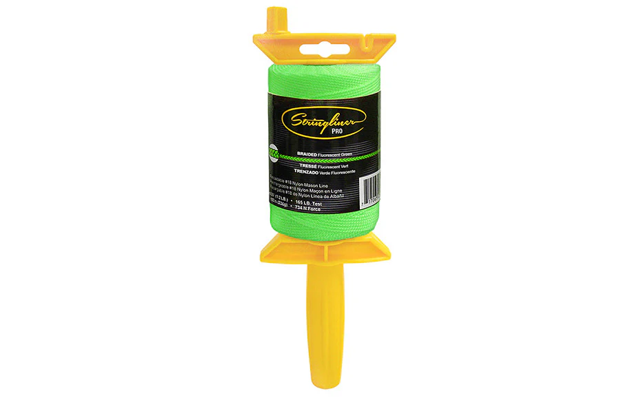 Stringliner Braided Mason Line Reel - Fluorescent Green - Image 2