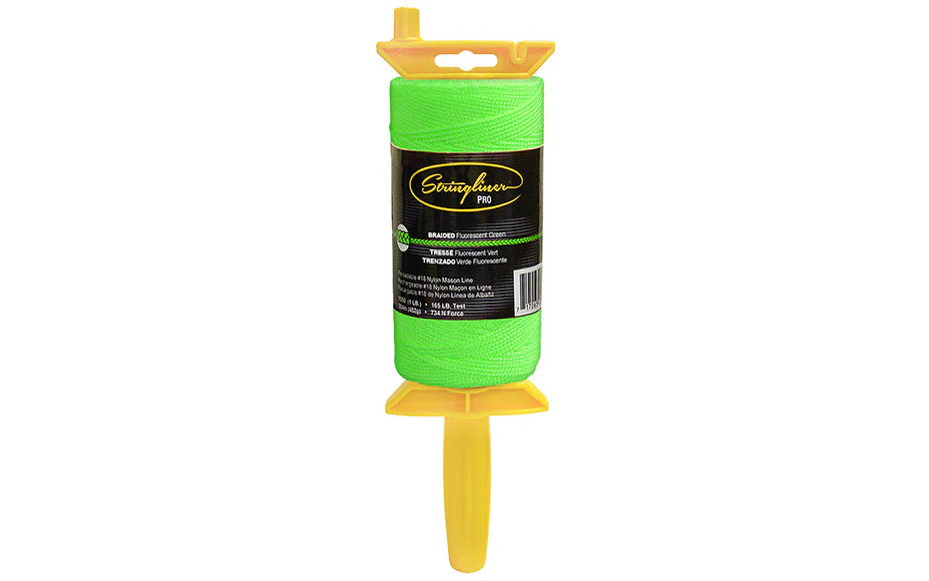 Stringliner Braided Mason Line Reel - Fluorescent Green - Image 3