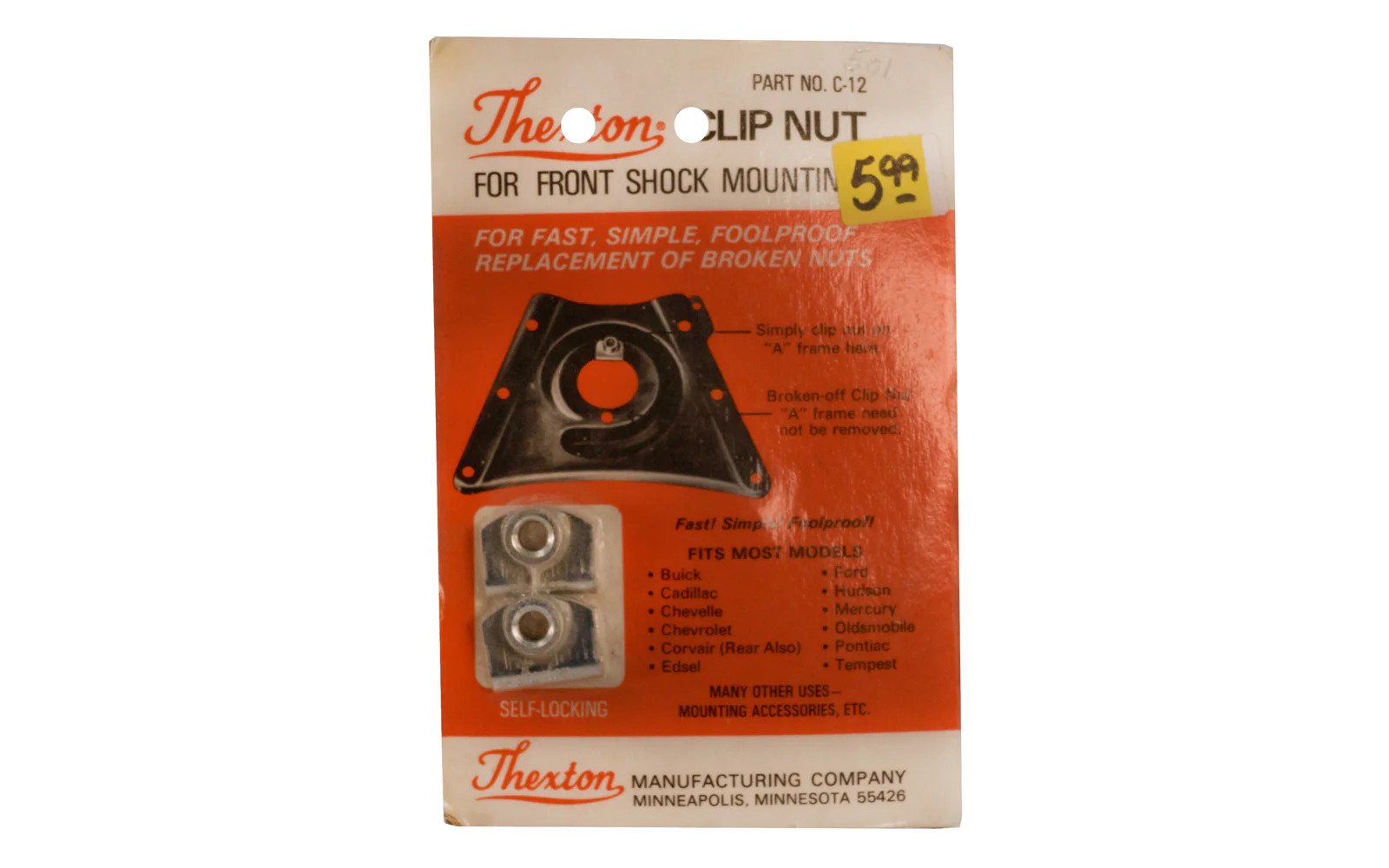 Thexton Clip Nut For Front Shock Mounting