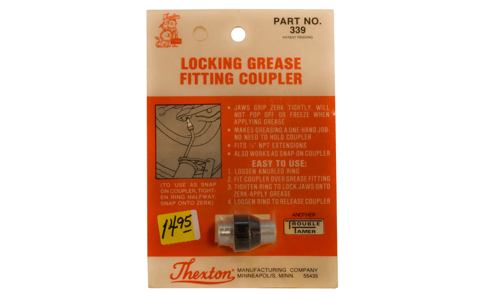 Thexton Locking Grease Fitting Coupler