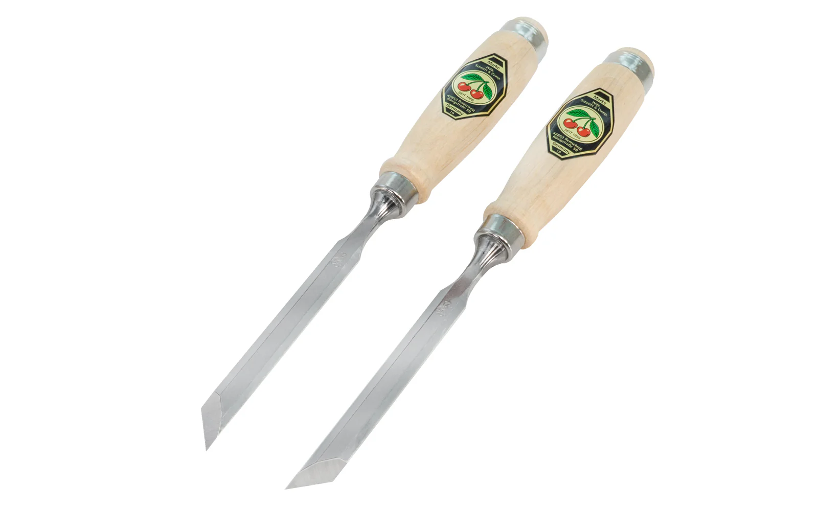 Two Cherries Pair of 45° Skew Bevel Edge Chisels - 12 mm