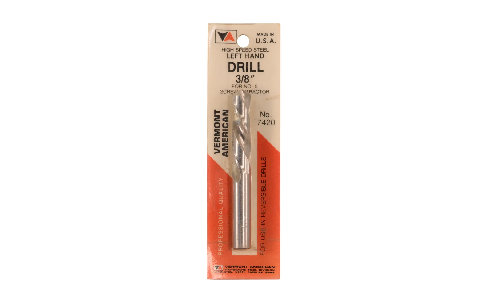 Vermont American 3/8" HSS Left Hand Drill Bit