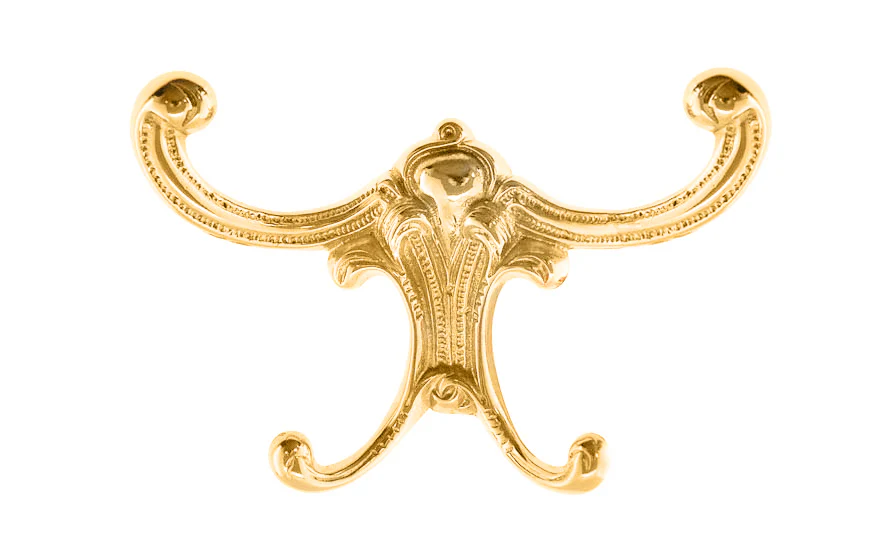 Victorian Solid Brass Four-Prong Hook - Image 2