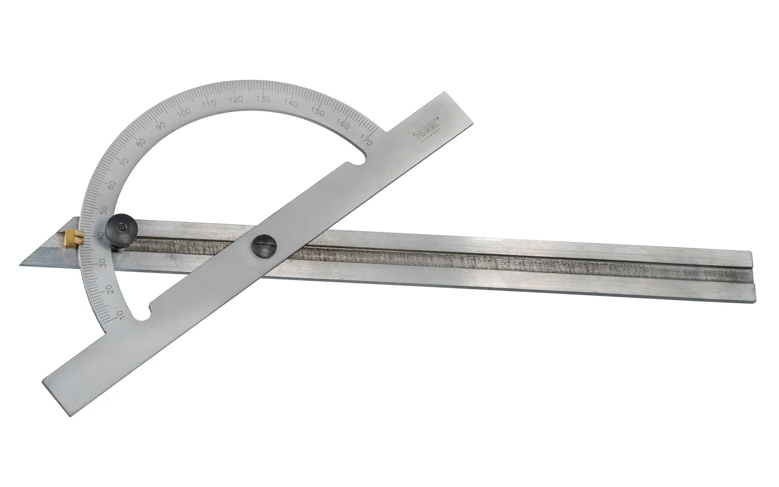 Vogel Satin Chrome Sliding Protractor ~ 6" Diameter Head