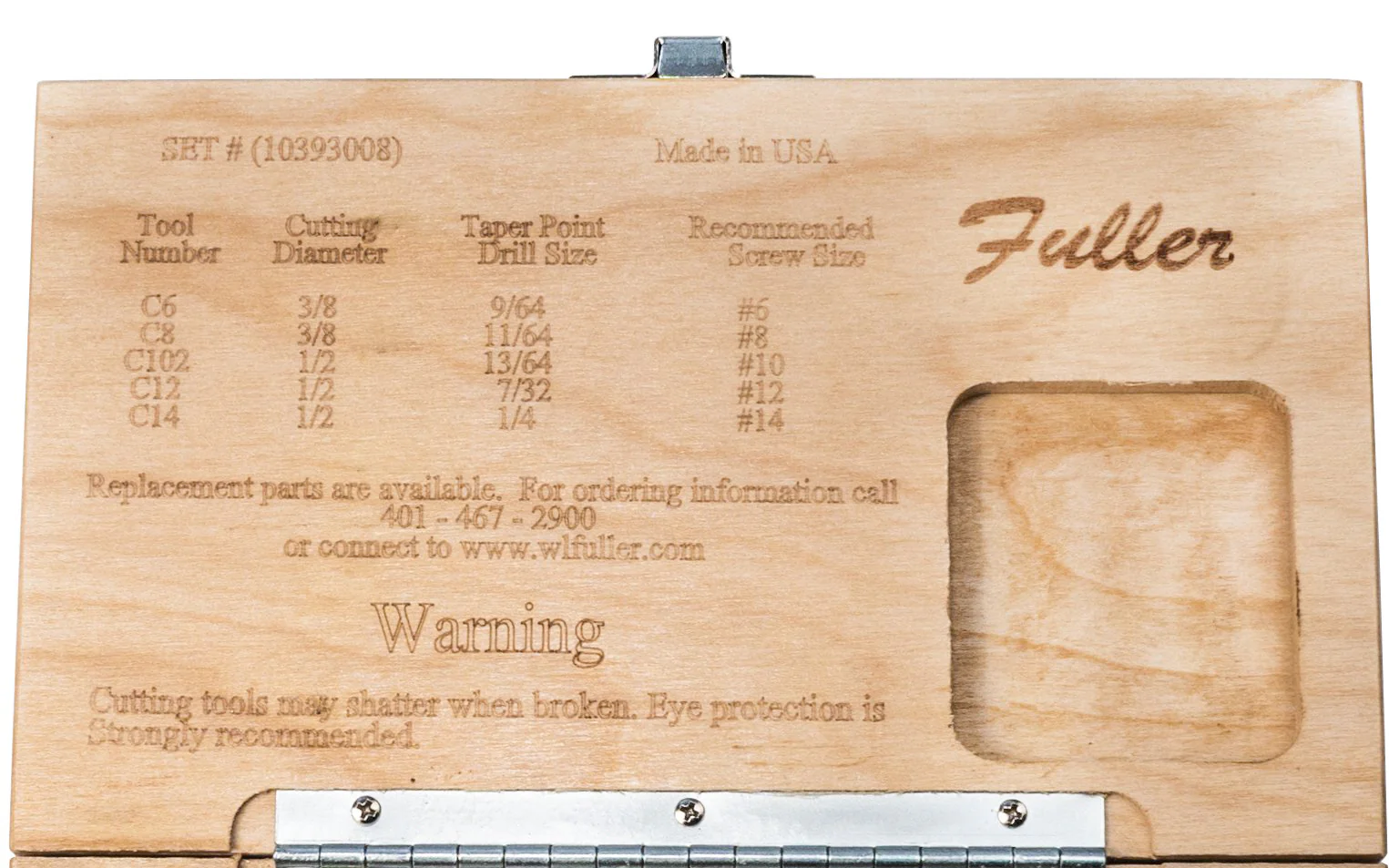 W.L. Fuller No. 8 Set - Countersink & Tapered Drill Bit Set ~ 10393008 - Image 7
