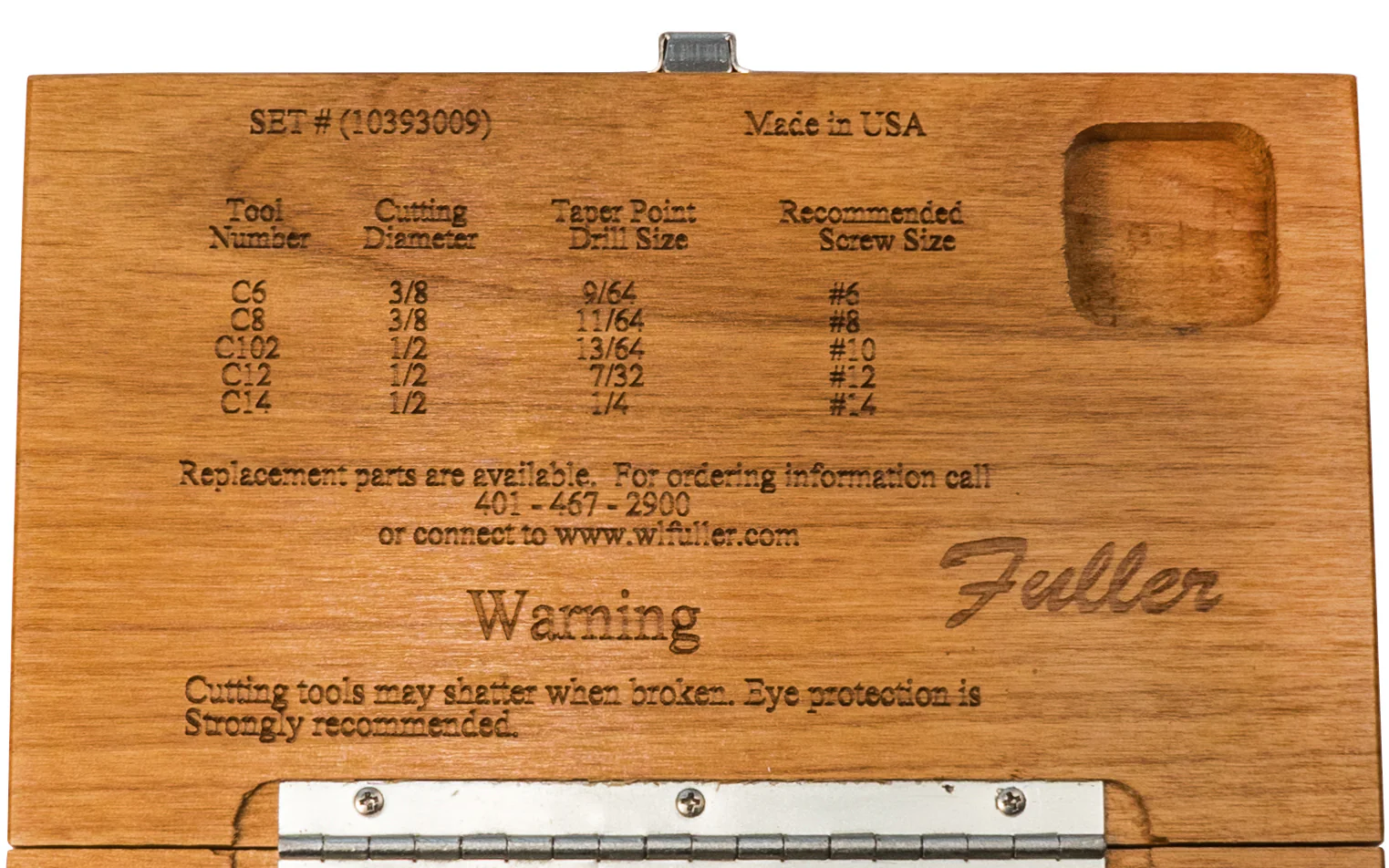 W.L. Fuller No. 9 Set - Countersink & Tapered Drill Bit Set ~ 10393009 - Image 7