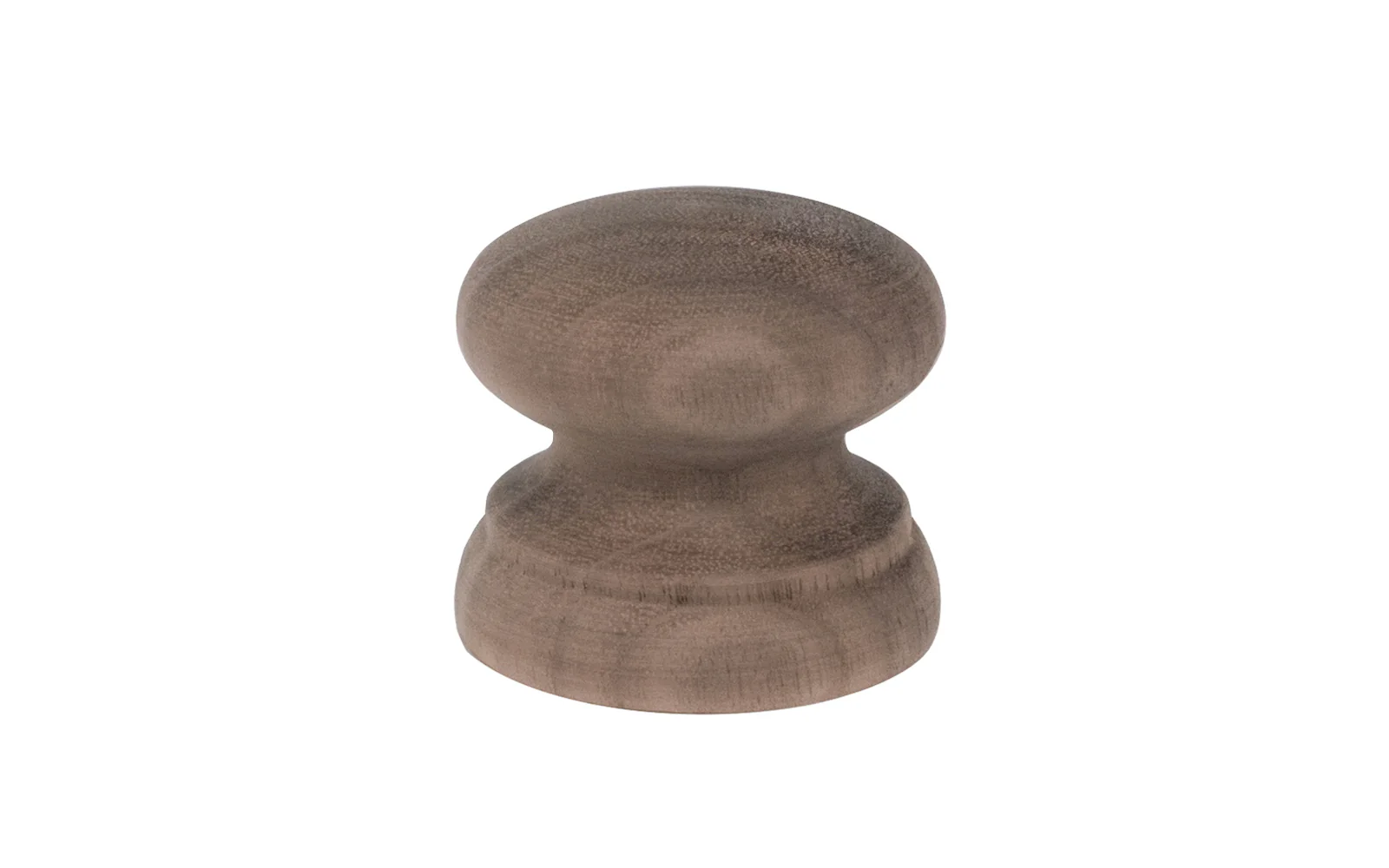 Walnut Wood Cabinet Knob with Large Base