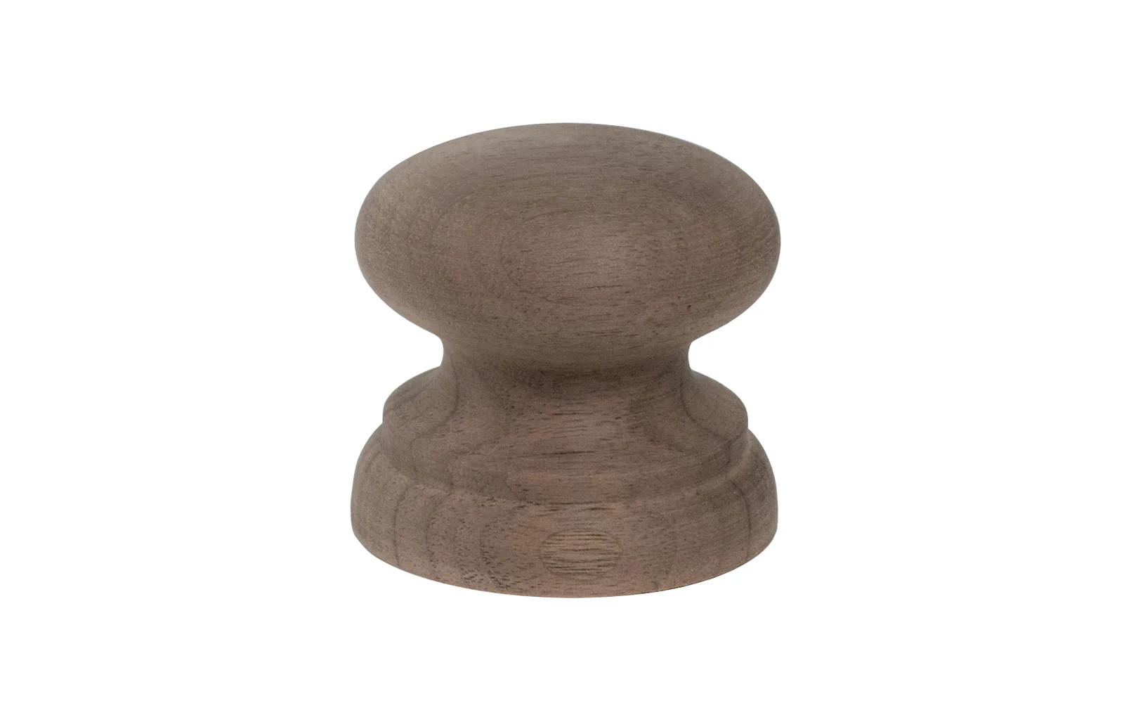 Walnut Wood Cabinet Knob with Large Base - Image 2