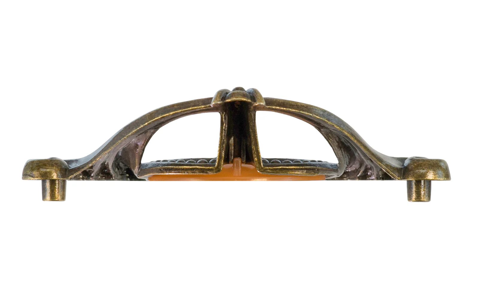 Waterfall-Style Drawer Pull With Bakelite ~ 4" on Centers - Image 3