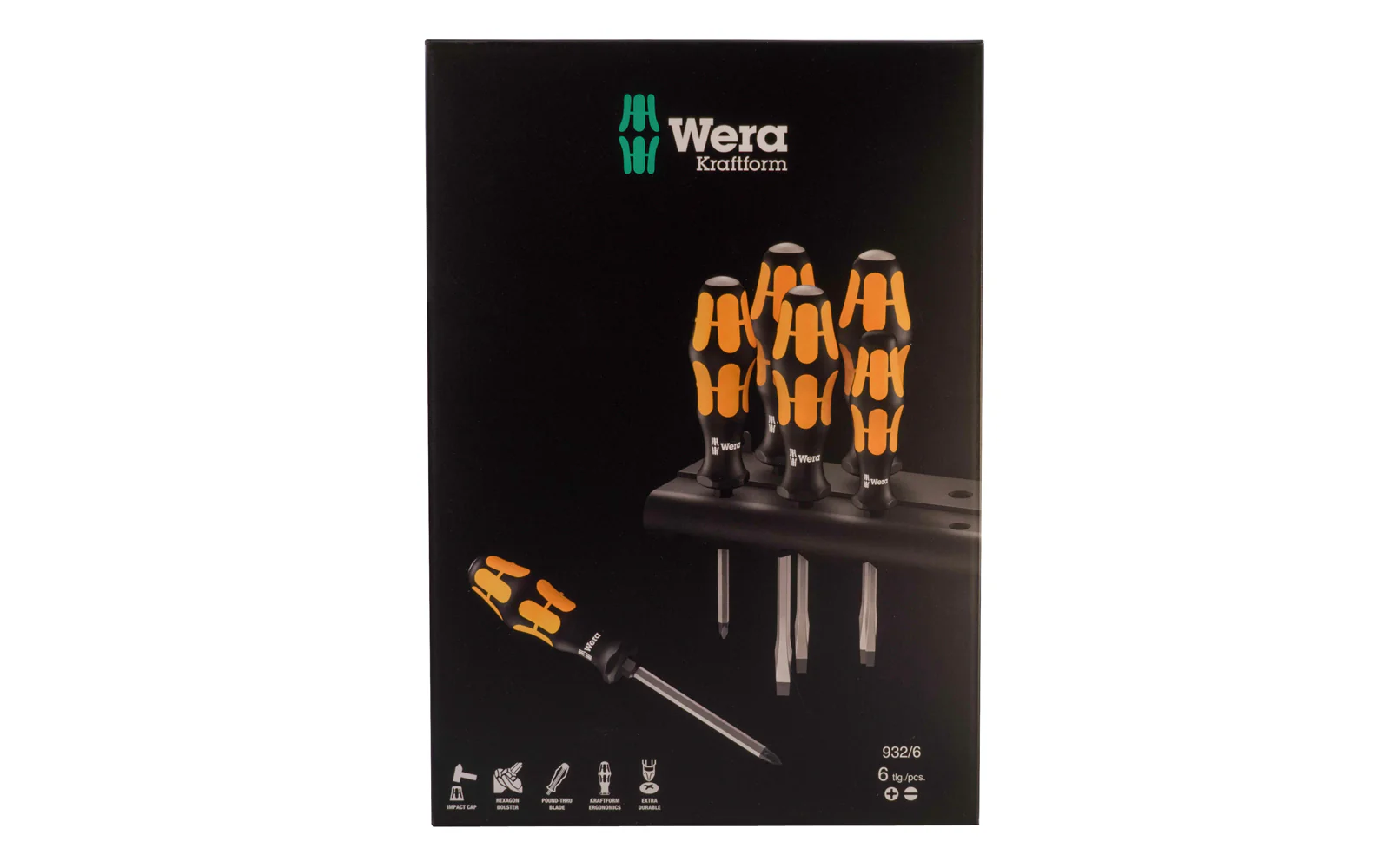 Wera 6-PC Screwdriver Set & Rack 'Chiseldriver' "932/6" - Image 2