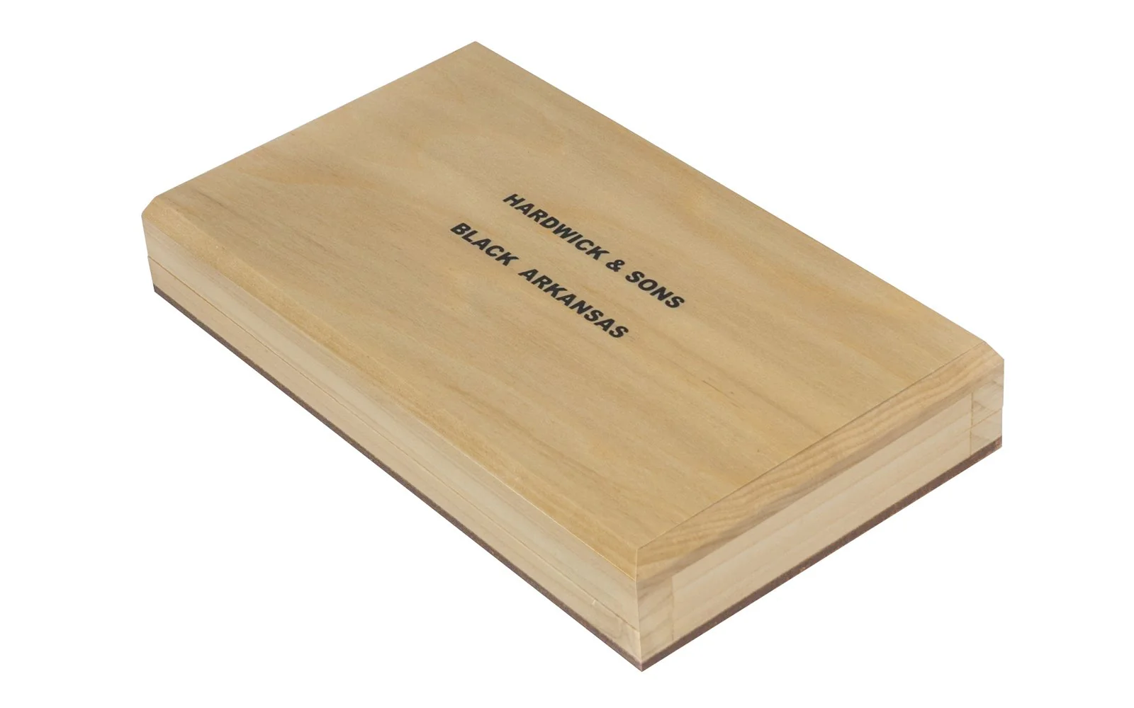 Wide Black Hard Arkansas Bench Stone with Wooden Box ~ 6" x 3" - Image 4