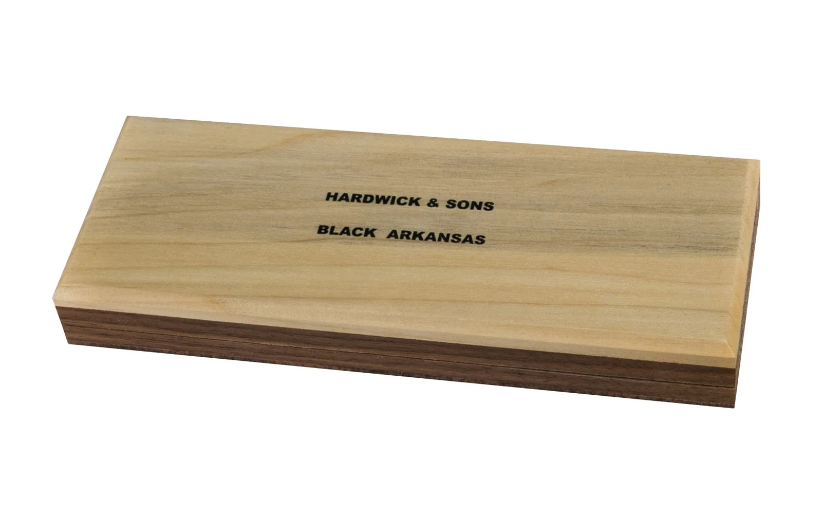 Wide Black Hard Arkansas Bench Stone with Wooden Box ~ 8" x 2-1/2" - Image 4