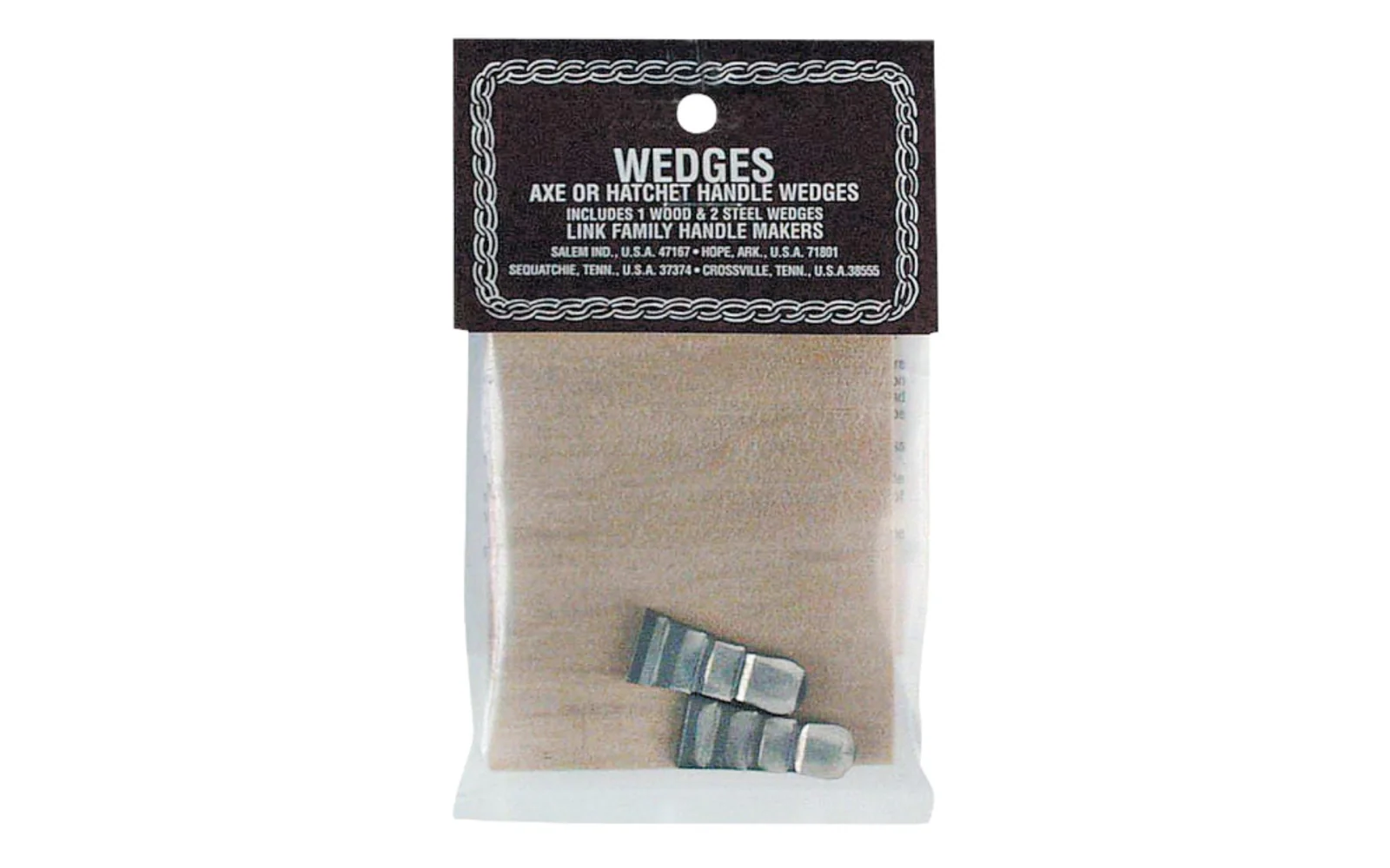 Wood & Steel Wedge for 2-1/4 lb. to 4 lb. Axes
