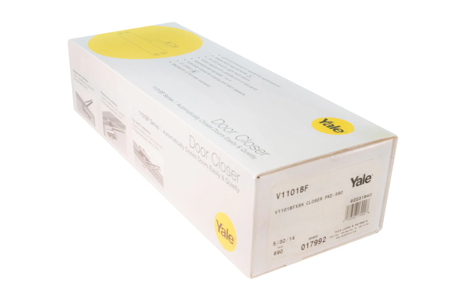 Yale V1101BF Door Closer - Aluminum Finish - Image 2