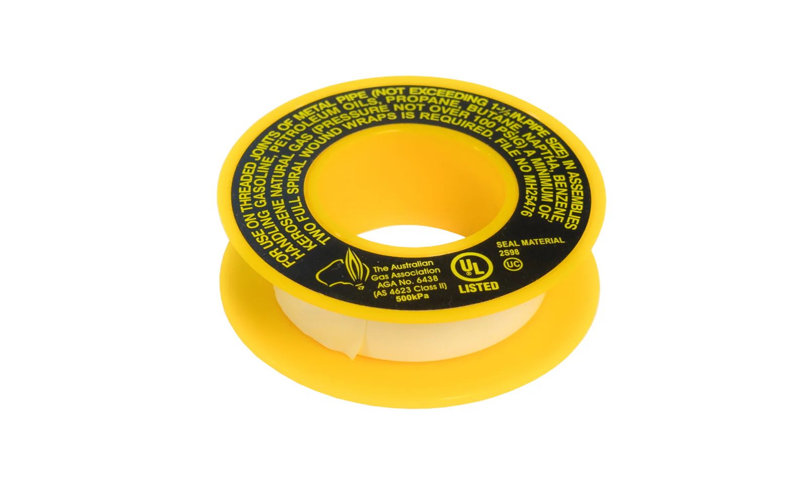 1/2" x 260" Yellow Thread Seal Gas Line Tape