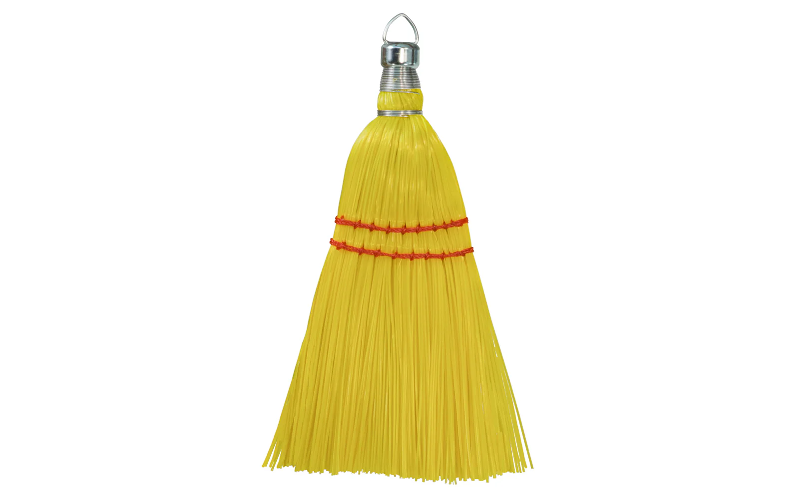 Yellow Plastic Whisk Broom - 12" Long