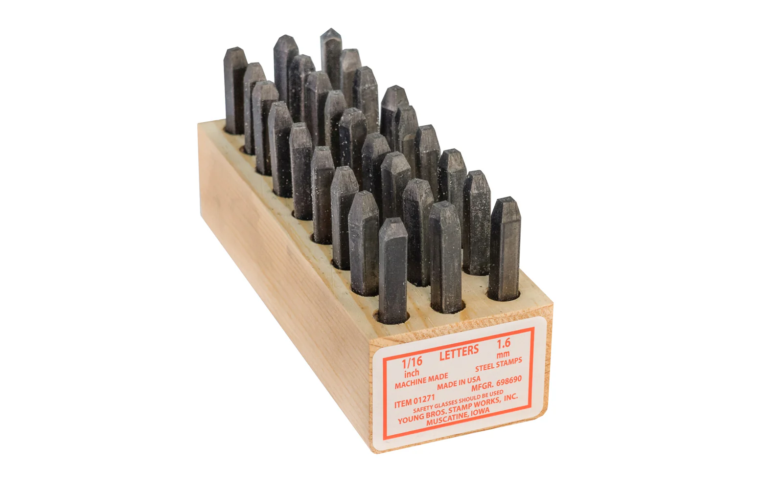 Young Bros 1/16" Size Steel Stamps - Letters