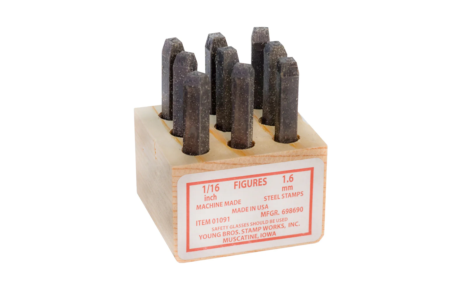 Young Bros 1/16" Size Steel Stamps - Figures