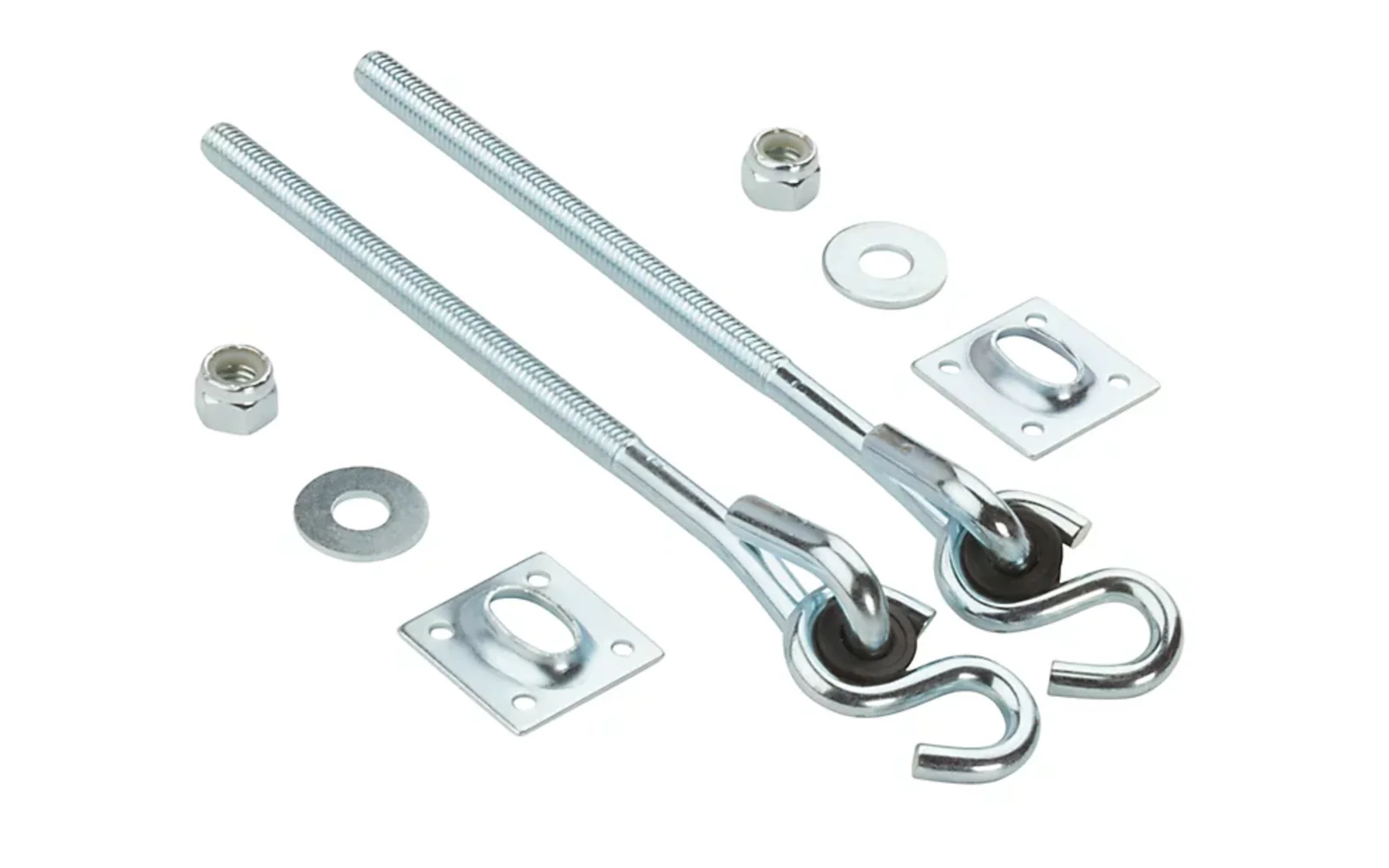 Zinc-Plated Swing Hook Set - Machine Thread