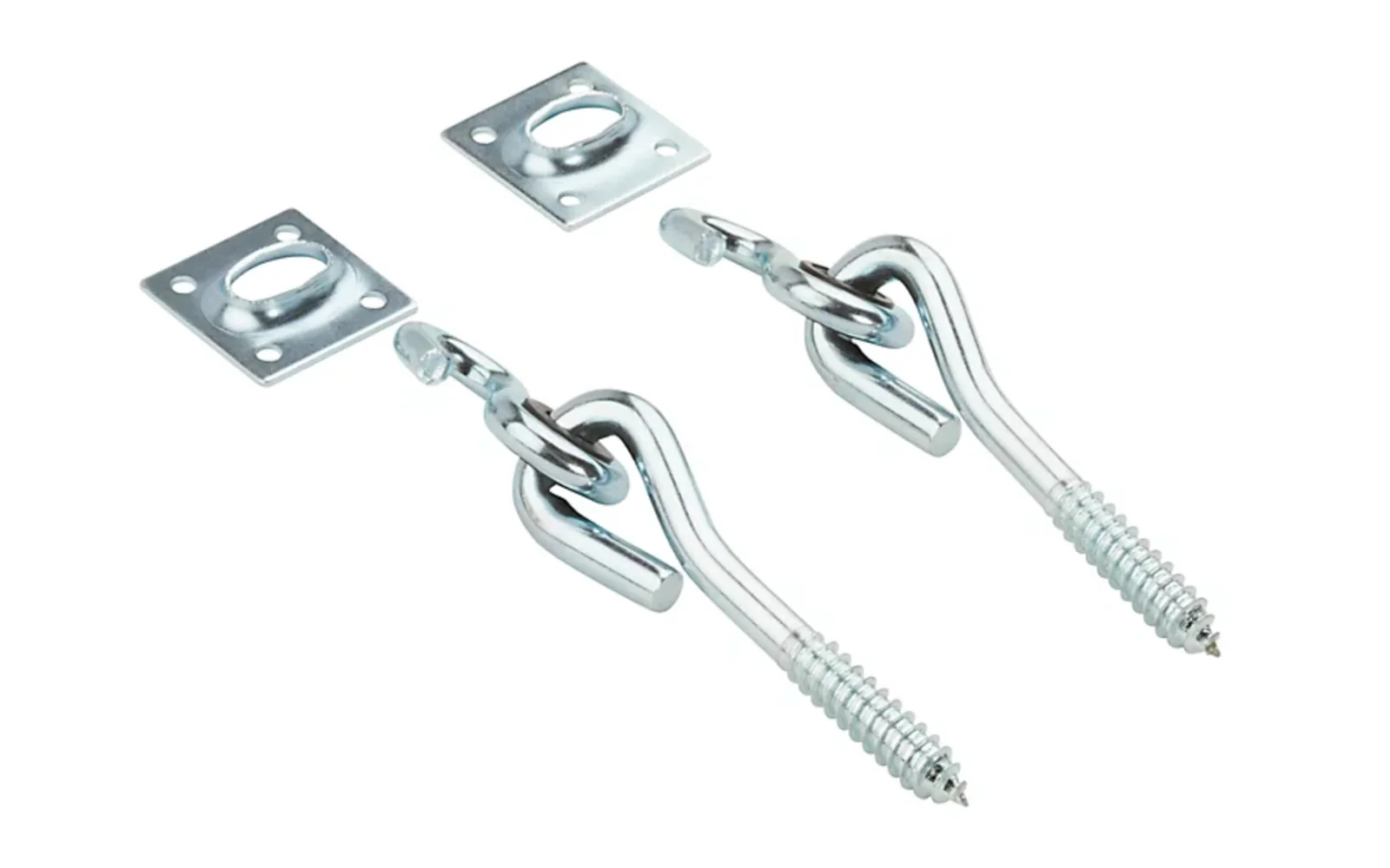 Zinc-Plated Swing Hook Set - Wood Screw Thread